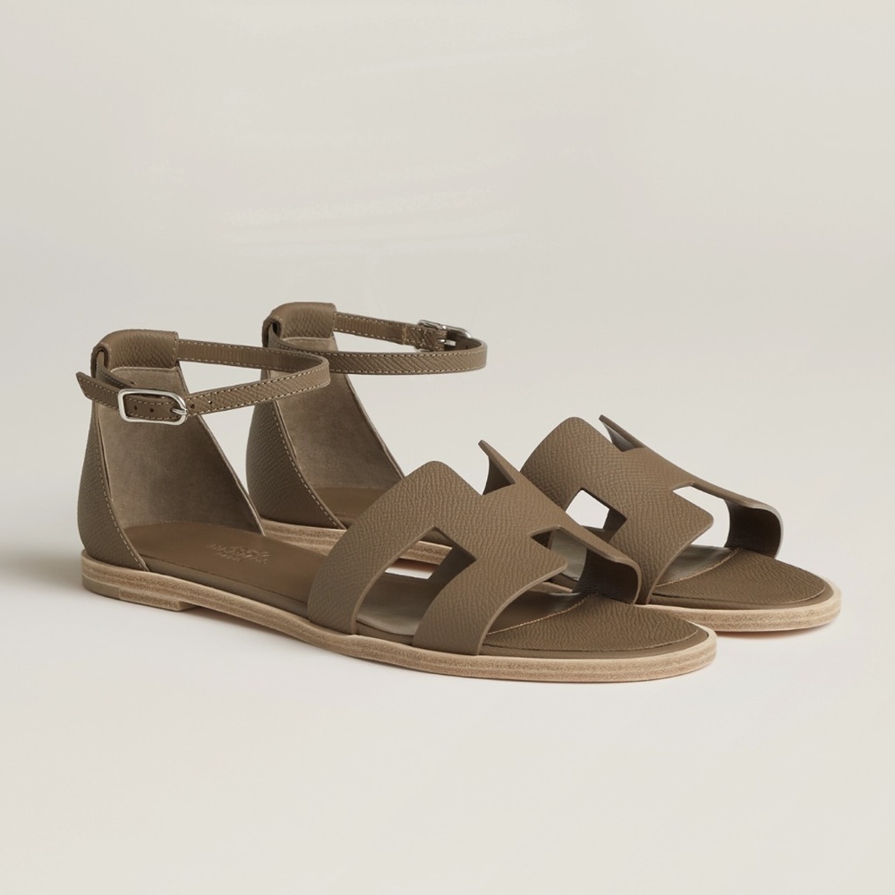 NEW! Hermes Santorini Etoupe Size 38